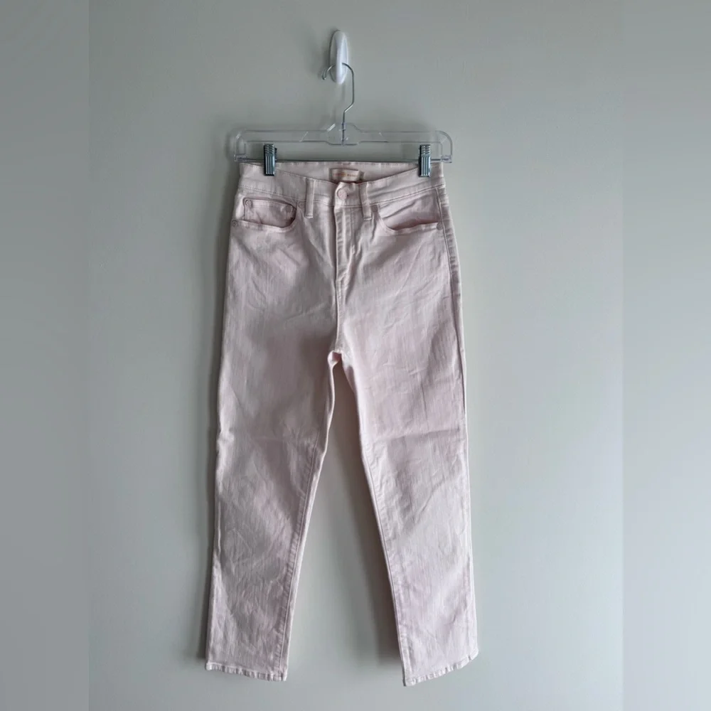 Tory Burch Mara Cropped Stretchy Jeans-Ballet Pink
